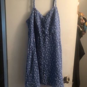 Blue dress white flowers